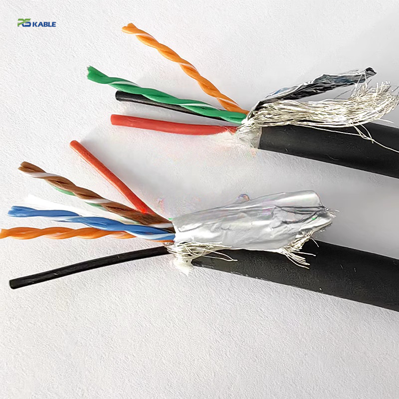Industrial 8-Core Shielded Twisted Pair Drag Chain Cable, TRVVPS Servo Encoder Cable