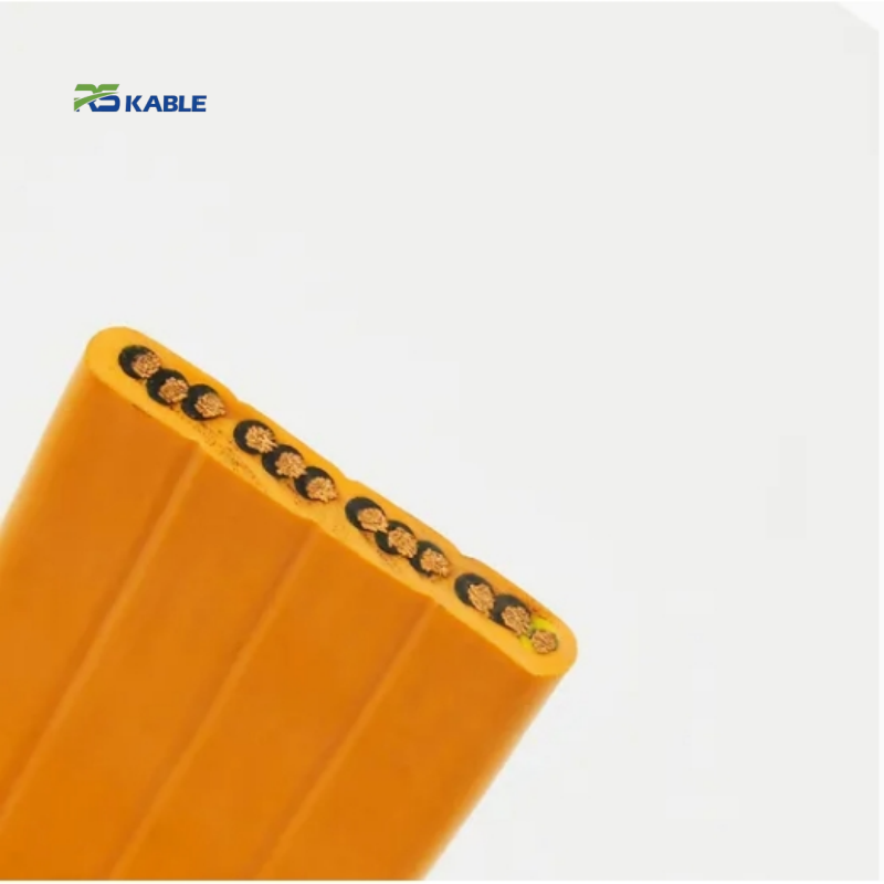 24×0.75mm Industrial Elevator Travelling Flat Cable | PE Insulated Bare Copper | Cat5e/Cat6