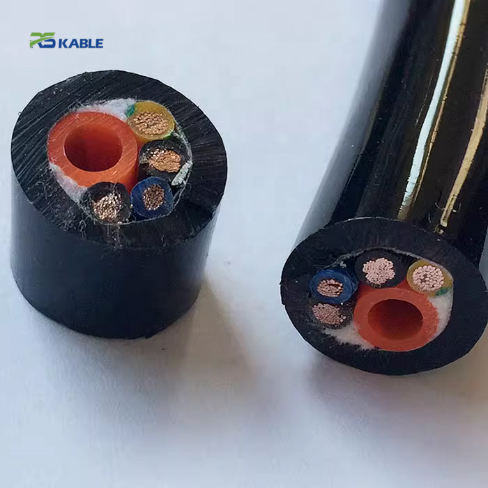 Flexible Pneumatic Tube Composite Cable | Combined Electrical and Air Line Cable for Automation