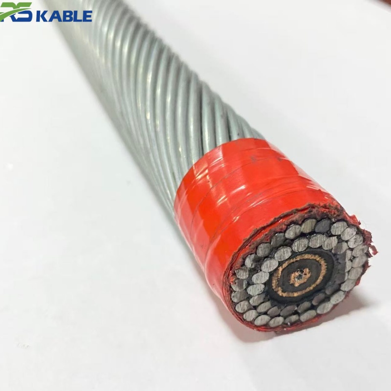ROV Umbilical Cable Steel Wire Armor Cross-Section ROV steel wire armored umbilical cable cross-section showing galvanized armor and conductor